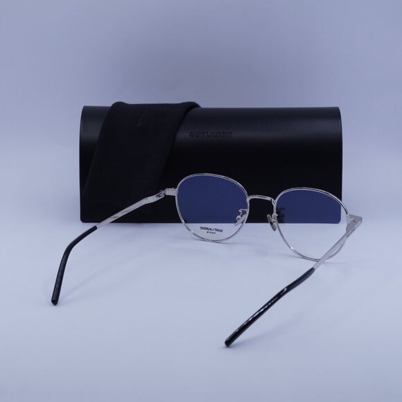 Saint Laurent SL532 005 Round Eyeglasses 53mm – Silver - Picture 3 of 10